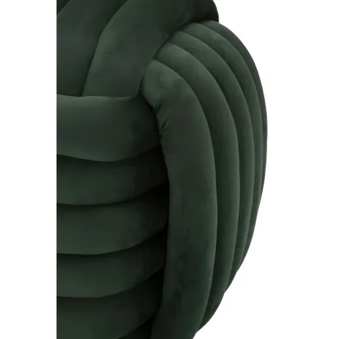 Pouf in Velluto Verde Quadrato Elegante per Salotto Camera da Letto