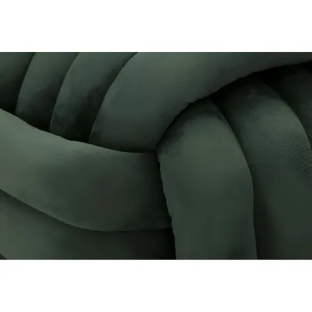 Pouf in Velluto Verde Quadrato Elegante per Salotto Camera da Letto
