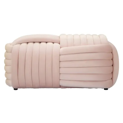Pouf Panca Velluto Rosa Rettangolare Elegante Salotto Camera da Letto
