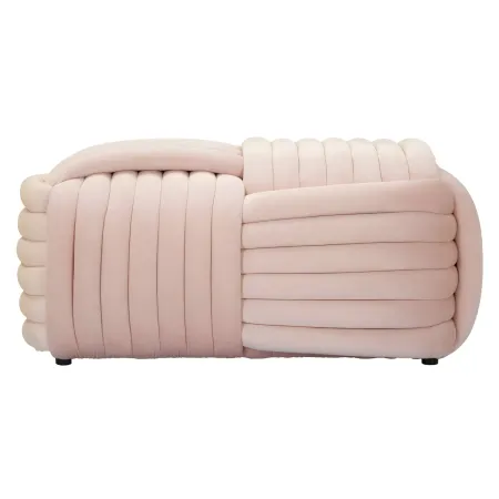 Pouf Panca Velluto Rosa Rettangolare Elegante Salotto Camera da Letto