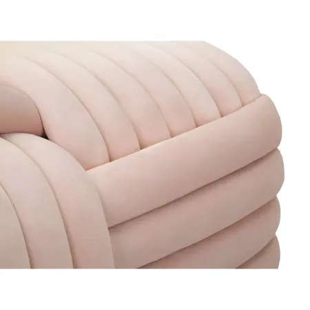 Pouf Panca Velluto Rosa Rettangolare Elegante Salotto Camera da Letto