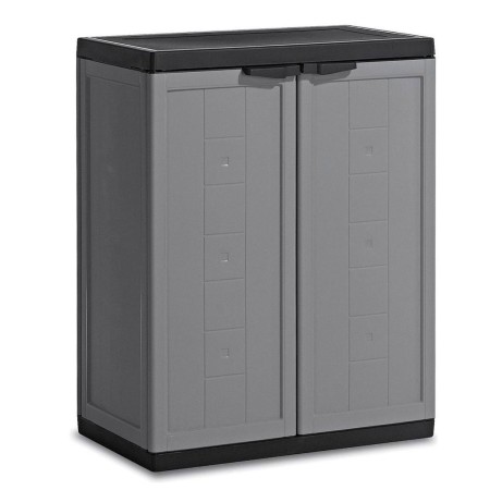 Armadio Basso in Resina per Esterno Interno Ripiano Terrazzo Giardino Mobiletto