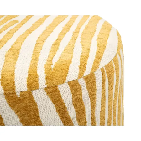 Pouf in Spugna Zebrato Senape Marrone da Soggiorno Camera da Letto