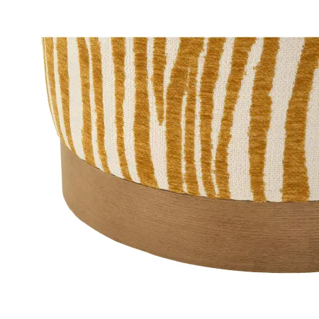 Pouf in Spugna Zebrato Senape Marrone da Soggiorno Camera da Letto