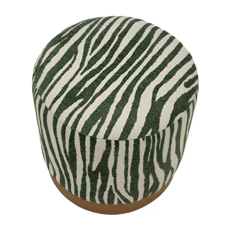 Pouf in Spugna Zebrato Verde Marrone da Soggiorno Camera da Letto