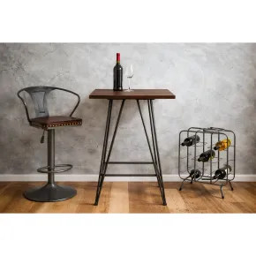 Portabottiglie in Metallo 9 Posti Grigio Scuro Rack Vino Salvaspazio 2