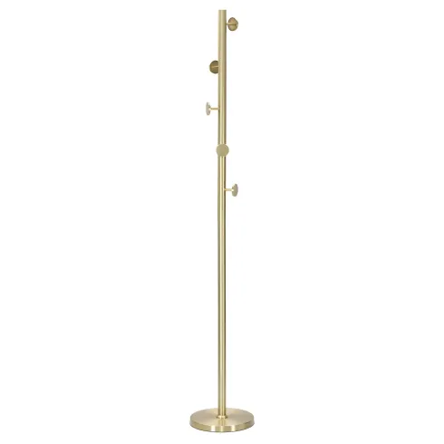 Appendiabiti da Terra in Metallo h185 cm Piantana Oro Design Moderno