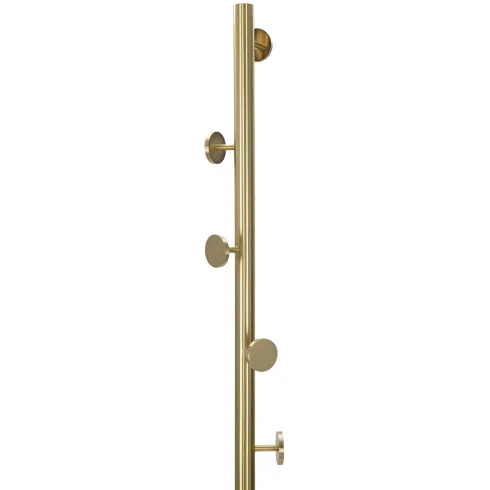Appendiabiti da Terra in Metallo h185 cm Piantana Oro Design Moderno