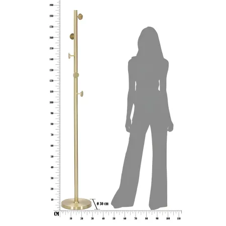 Appendiabiti da Terra in Metallo h185 cm Piantana Oro Design Moderno