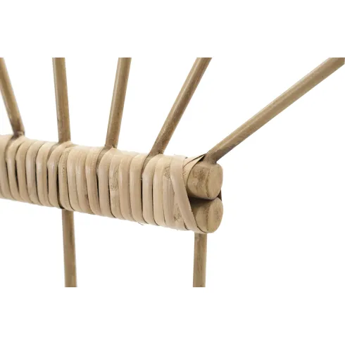 Appendiabiti da Parete in Metallo e Plastica 3 Ganci Effetto Bambu