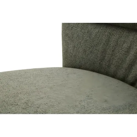 Set 2 Sedie da Pranzo in Tessuto Verde Metallo Nero Seduta Imbottita