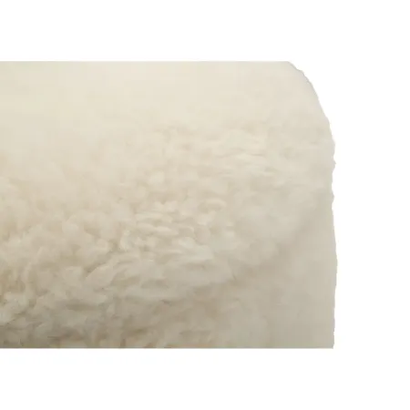Set 2 Pouf Contenitori Imbottiti Crema Soffice Salotto Camera da Letto