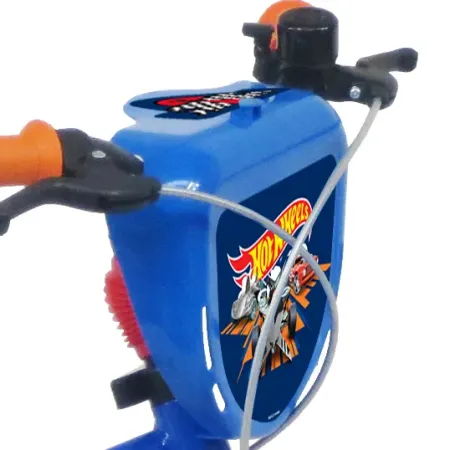 Bicicletta per Bambini 16" Hot Wheels Blu Rotelle Removibili Acciaio