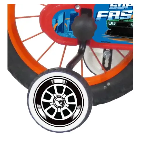 Bicicletta per Bambini 14" Hot Wheels Blu Rotelle Removibili Acciaio