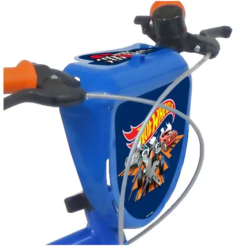 Bicicletta per Bambini 14" Hot Wheels Blu Rotelle Removibili Acciaio