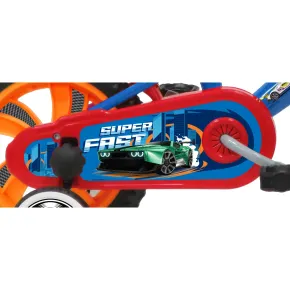Bicicletta per Bambini 12" Hot Wheels Blu Rotelle Removibili Acciaio 2