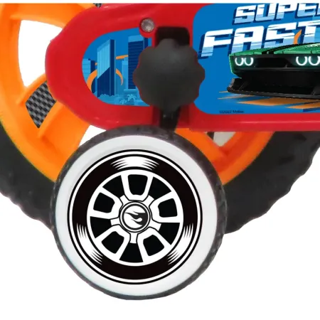 Bicicletta per Bambini 12" Hot Wheels Blu Rotelle Removibili Acciaio