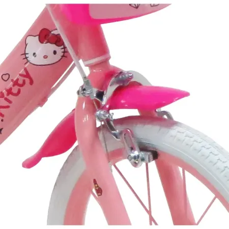 Bicicletta per Bambini 16" Hello Kitty Rosa Rotelle Removibili Acciaio