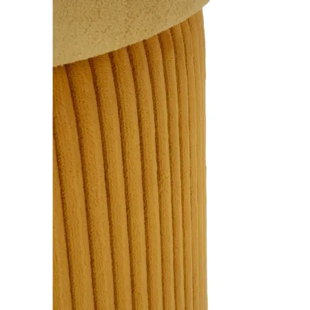 Set 2 Pouf Contenitori in Tessuto Senape Arancione Salvaspazio Camera