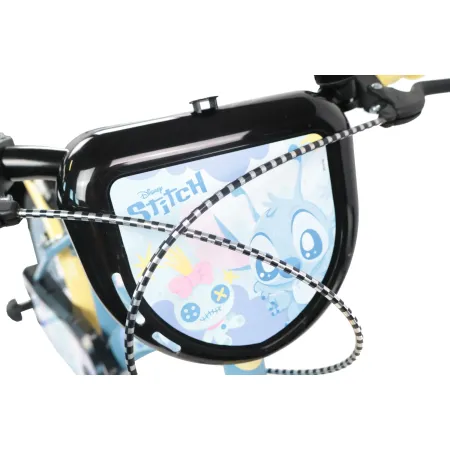 Bicicletta per Bambini 16" Stitch Disney Rotelle Removibili Acciaio