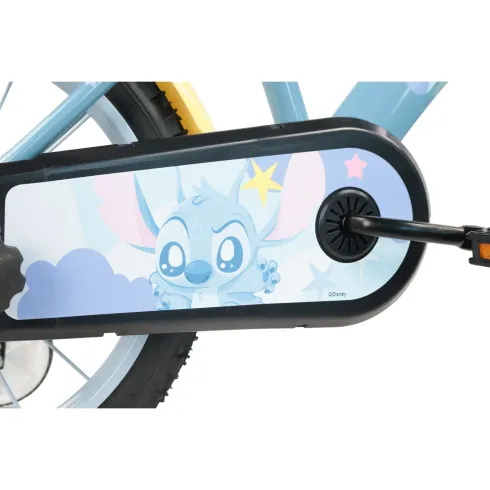 Bicicletta per Bambini 16" Stitch Disney Rotelle Removibili Acciaio
