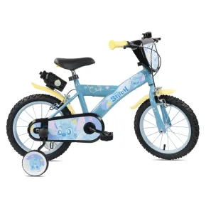 Bicicletta per Bambini 14" Stitch Disney Rotelle Removibili Acciaio