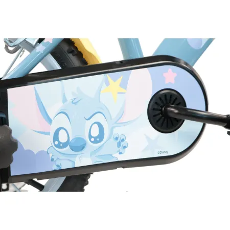 Bicicletta per Bambini 14" Stitch Disney Rotelle Removibili Acciaio