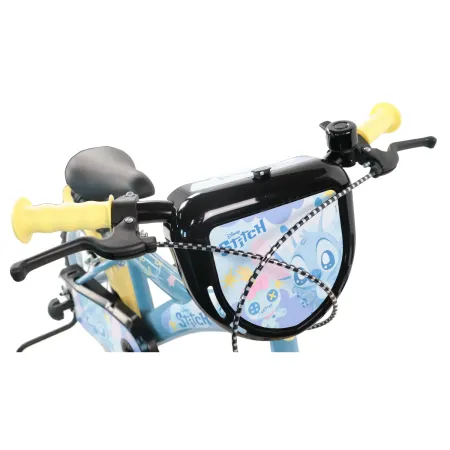 Bicicletta per Bambini 14" Stitch Disney Rotelle Removibili Acciaio