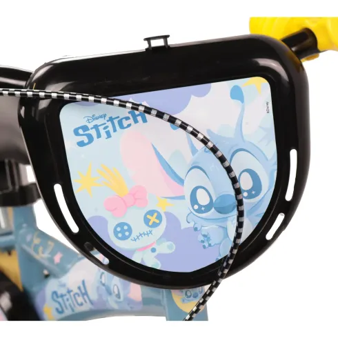 Bicicletta per Bambini 12" Stitch Disney Rotelle Removibili Acciaio