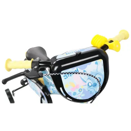 Bicicletta per Bambini 12" Stitch Disney Rotelle Removibili Acciaio