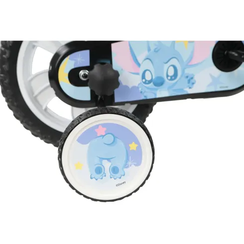 Bicicletta per Bambini 12" Stitch Disney Rotelle Removibili Acciaio