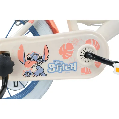 Bicicletta per Bambini 16" Stitch Disney Beige con Rotelle Removibili