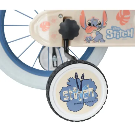 Bicicletta per Bambini 16" Stitch Disney Beige con Rotelle Removibili