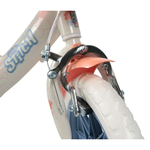 Bicicletta per Bambini 12" Stitch Disney Beige con Rotelle Removibili