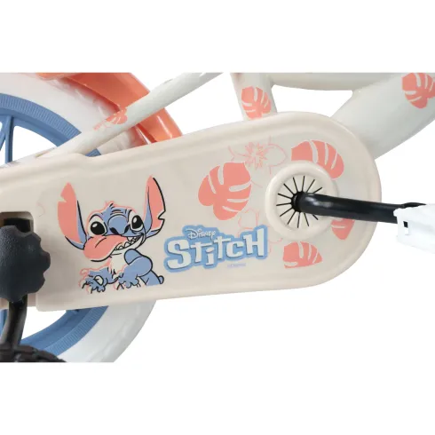 Bicicletta per Bambini 12" Stitch Disney Beige con Rotelle Removibili