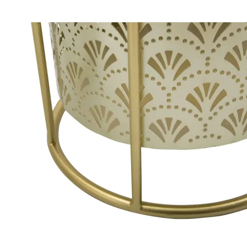 Set 2 Colonne Portavaso da Pavimento in Metallo Oro da Interno Moderno