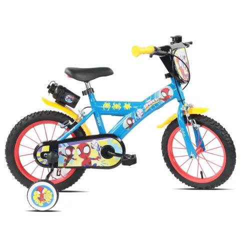 Bicicletta per Bambini Spidey Marvel 16" Azzurro Rotelle Removibili