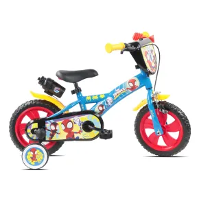 Bicicletta per Bambini Spidey Marvel 12" Azzurro Rotelle Removibili