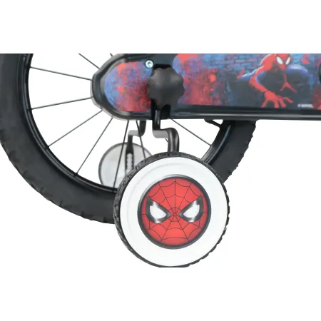 Bicicletta per Bambini Spiderman Marvel 16" Rosso Rotelle Removibili
