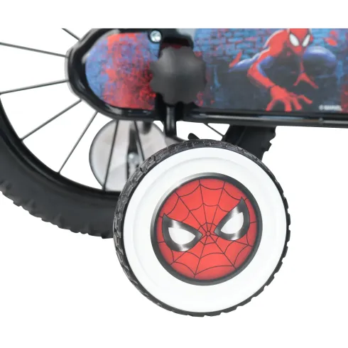 Bicicletta per Bambini Spiderman Marvel 14" Rosso Rotelle Removibili