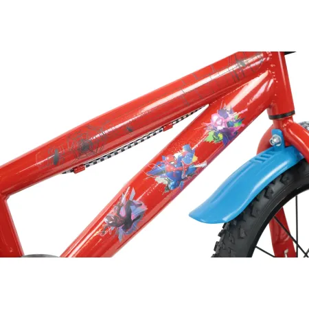 Bicicletta per Bambini Spiderman Marvel 14" Rosso Rotelle Removibili