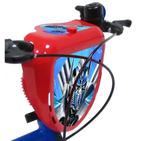 Bicicletta per Bambini 16" Transformers Rosso Blu Rotelle Borraccia 2