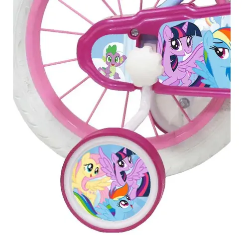 Bicicletta per Bambini My Little Pony 14" Azzurro con Rotelle Cestino