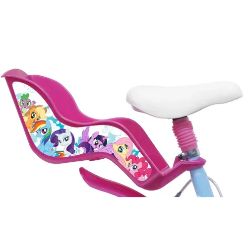 Bicicletta per Bambini My Little Pony 14" Azzurro con Rotelle Cestino