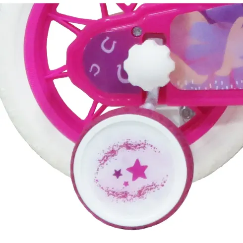 Bicicletta per Bambini My Little Pony 12" Bianco Rosa Rotelle Cestino