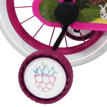 Bicicletta per Bambini 16" Masha e Orso Bianco con Portabambola Rotelle