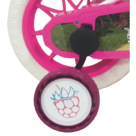 Bicicletta per Bambini 12" Masha e Orso Bianco con Portabambola Rotelle
