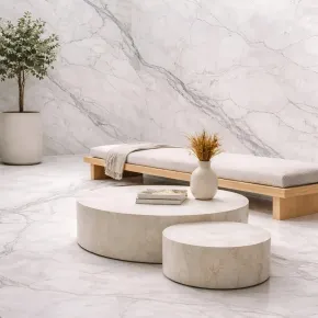 Set 6 Pannelli Decorativi Effetto Marmo Bianco PVC 120x60 Rivestimento 2