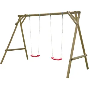 Altalena in Legno per Bambini 2 Posti Pino Impregnato da Giardino
