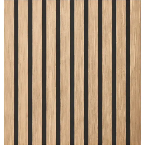 Set 12 Pannelli Acustici MDF Feltro PET 60x60 cm Effetto Legno Rovere